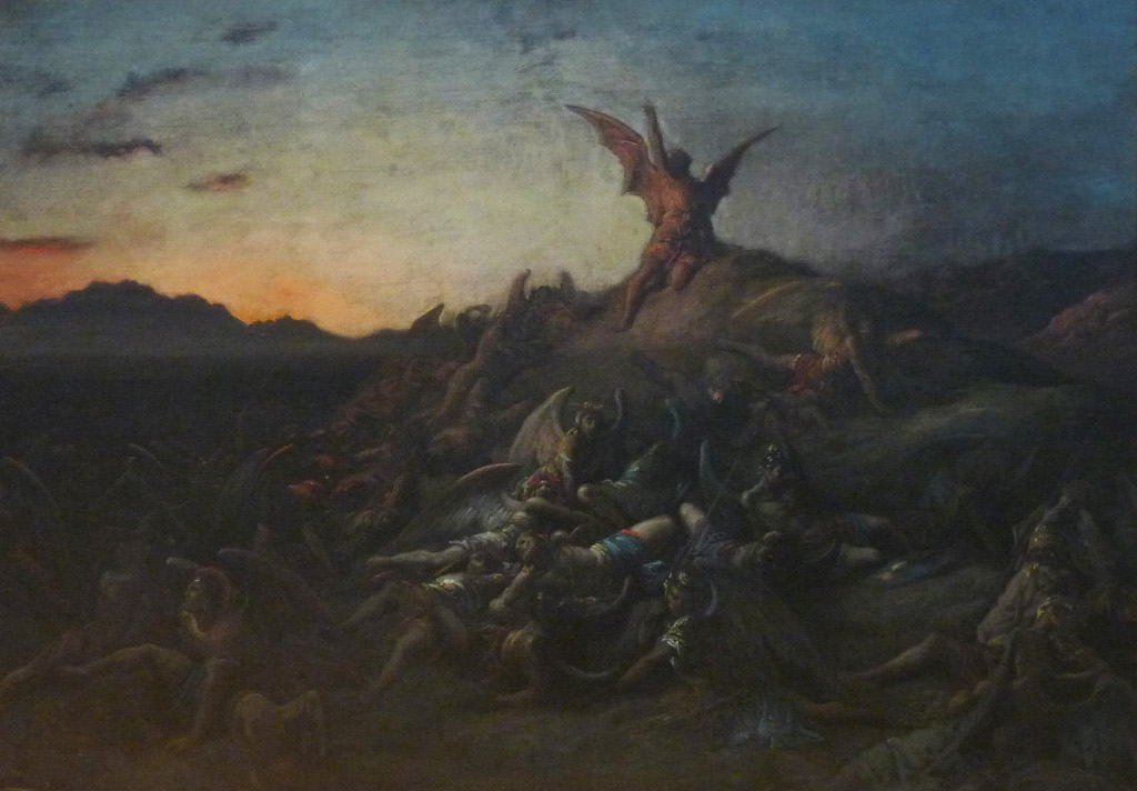 The Fall of the Rebel Angels in Detail Gustave Doré